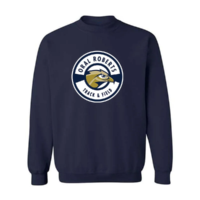 Oral Roberts - NCAA Women's Track & Field : Destiny Downing - Classic Shersey Crewneck Sweatshirt Hoodie with Back Slit Movement Comfort Oral Roberts - NCAA Women's Track & Field : Destiny Downing - Classic Shersey Crewneck Sweatshirt Hoodie with Back Slit Movement Comfort