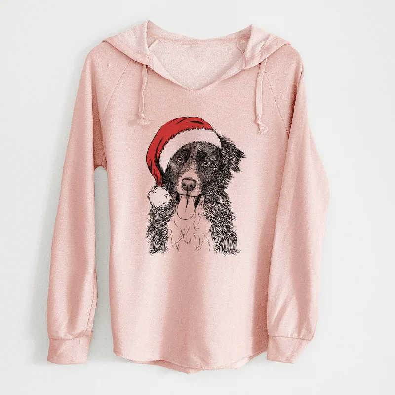 Santa Indi the Border Collie - Cali Wave Hooded Sweatshirt Graphic Hoodie Design Print Santa Indi the Border Collie - Cali Wave Hooded Sweatshirt Graphic Hoodie Design Print