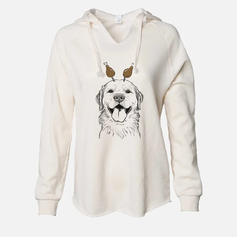 Thanksgiving Bennett the Golden Retriever - Cali Wave Hooded Sweatshirt Hoodie with Half-Zip Sporty Casual Thanksgiving Bennett the Golden Retriever - Cali Wave Hooded Sweatshirt Hoodie with Half-Zip Sporty Casual