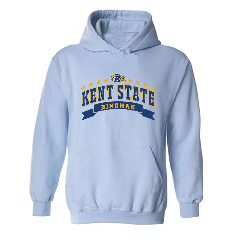 Kent State - NCAA Women's Gymnastics : Jersey Bingman - Classic Fashion Shersey Hooded Sweatshirt Hoodie with Raglan Sleeves Sporty Comfortable Kent State - NCAA Women's Gymnastics : Jersey Bingman - Classic Fashion Shersey Hooded Sweatshirt Hoodie with Raglan Sleeves Sporty Comfortable