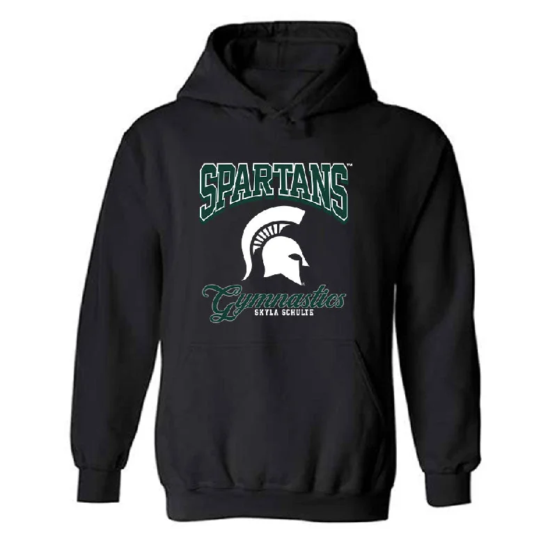 Michigan State - NCAA Women's Gymnastics : Skyla Schulte - Fashion Shersey Hooded Sweatshirt Hoodie with Oversized Fit Loose Comfortable Michigan State - NCAA Women's Gymnastics : Skyla Schulte - Fashion Shersey Hooded Sweatshirt Hoodie with Oversized Fit Loose Comfortable