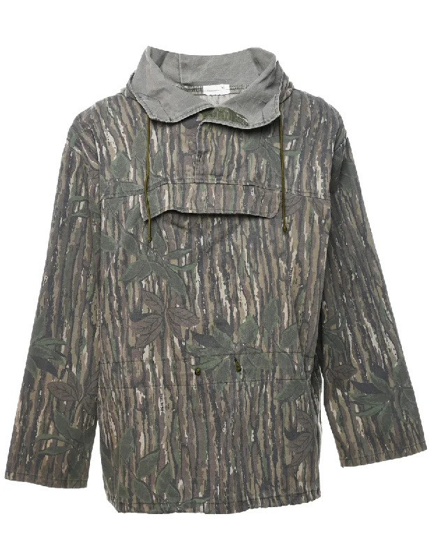 Classic Camouflage Jacket - L Trench Coat Raincoat Waterproof Jacket