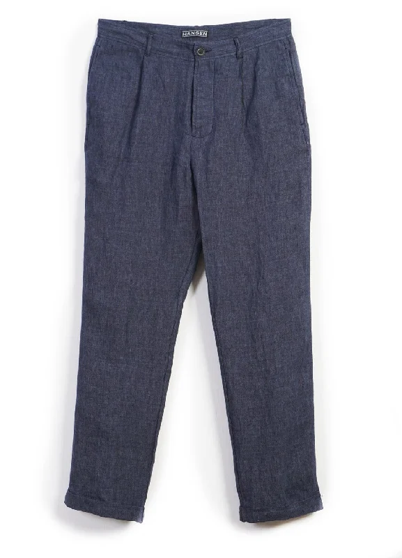 MADS | Loose Fit Trousers | Blue Delave Trousers Striped Patterned