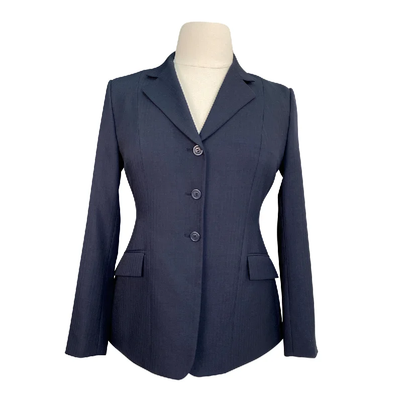 R.J. Classics Xtreme Washable Show Coat in Navy Pinstripe - Women's 12R Shawl Collar Notch Collar Lapel Collar R.J. Classics Xtreme Washable Show Coat in Navy Pinstripe - Women's 12R Shawl Collar Notch Collar Lapel Collar