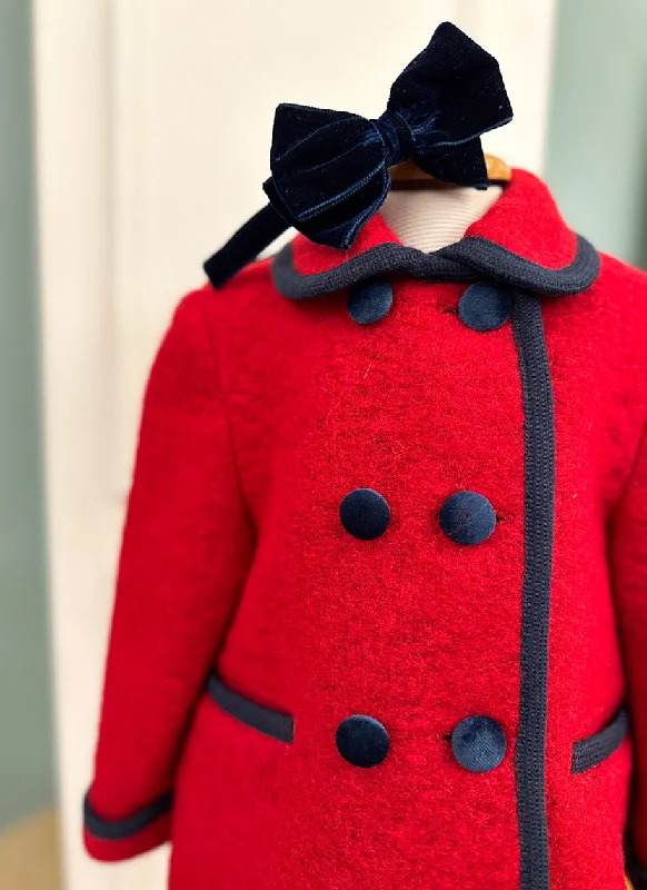 Boiled Wool Coat Cotton Linen Terry