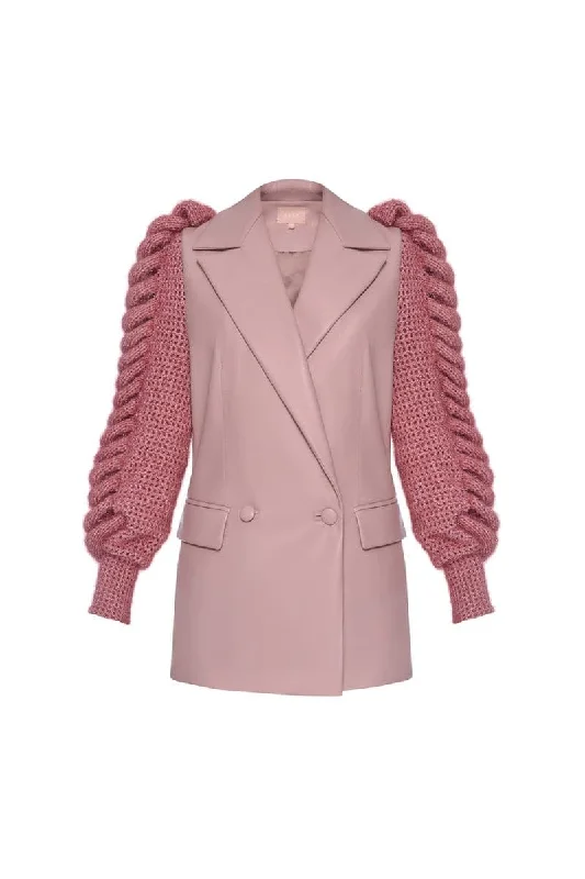 LILY PINK BLAZER WITH STATEMENT SLEEVES Women's Radiation Jacket