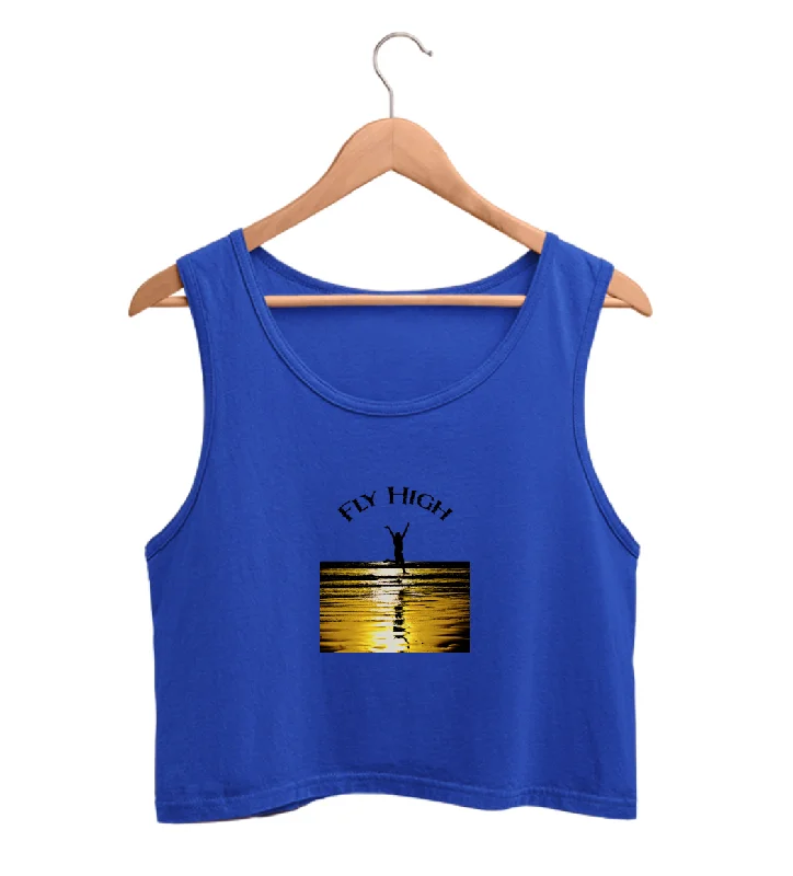 Fly High Shrivardhan Crop Tank For Women off shoulder tank