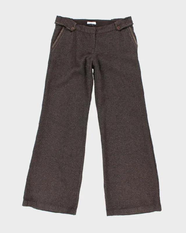Y2k 00s Promod Wool Blend Trousers - W32 L32 Trousers Winter Warm
