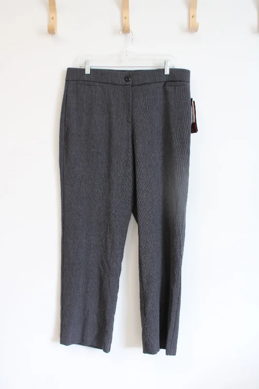 NEW Briggs Comfort Waistband Slimming Solution Gray & Black Trouser Pants | 14 Trousers Cargo Utility
