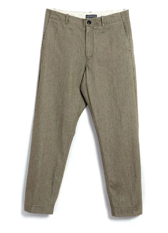 TRYGVE | Wide Cut Cropped Trousers | Safari Chinos Cotton Straight Leg