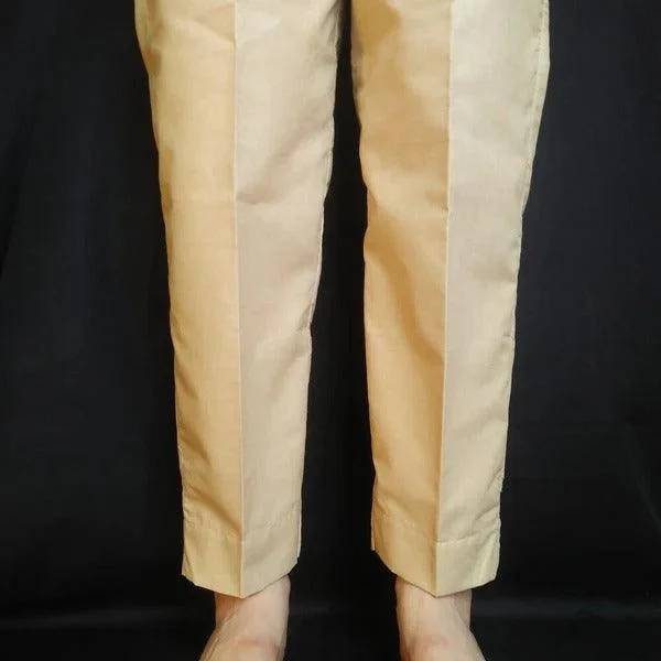 Basic Beige Trouser Trousers Floral Bohemian