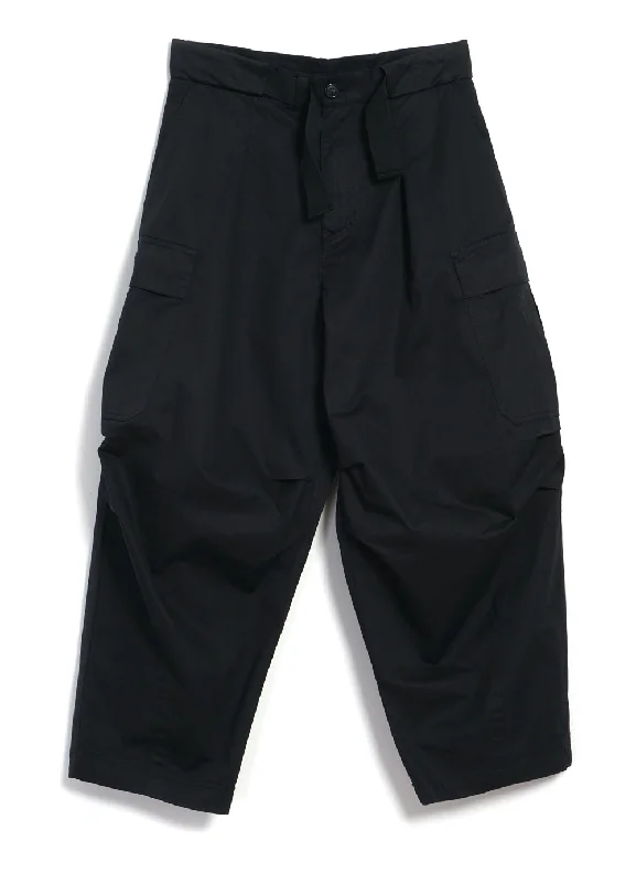 BENNY | Super Wide Ballon Trousers | Black Drill Trousers Elastic Waist Soft