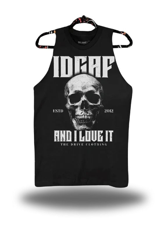 IDGAF TANK TOP fitted tank top