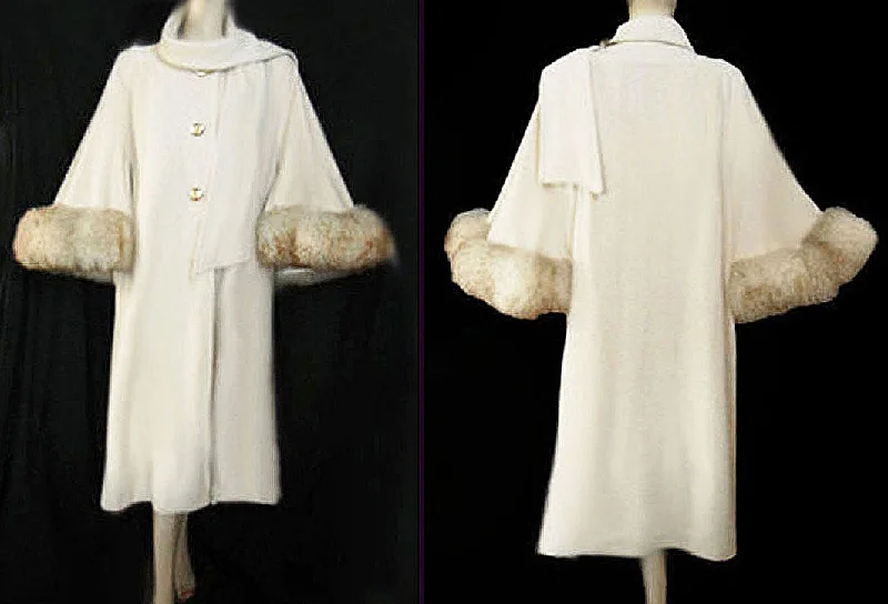 FROM MY OWN PERSONAL COLLECTION - GLAMOROUS VINTAGE KASHMIRACLE SHEARLING CAPE LIKE COAT - ABSOLUTELY BREATHTAKING! Pleated Ruffled tiered FROM MY OWN PERSONAL COLLECTION - GLAMOROUS VINTAGE KASHMIRACLE SHEARLING CAPE LIKE COAT - ABSOLUTELY BREATHTAKING! Pleated Ruffled tiered