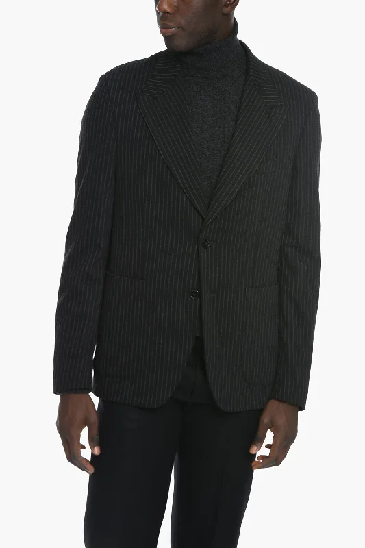Dolce & Gabbana Lined Pinstriped Single Breasted Blazer Women's Vacation Suit