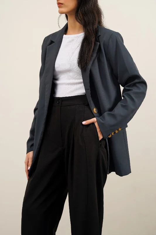 BASIC SINGLE-BUTTON BLAZER Women's High-End Blazer