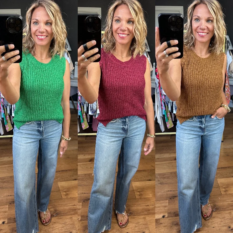 Keeping the Peace Knit Tank - Multiple Options cropped tank top