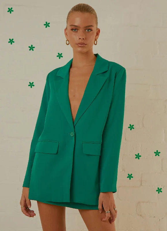 Italian Cities Blazer - Jade Green Women's Luxury Jacket