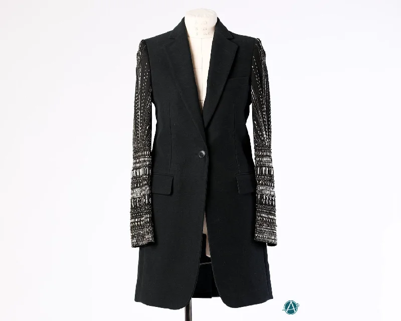 MARNI | Black Blazer with Embellished Sleeves Women's Unique Blazer