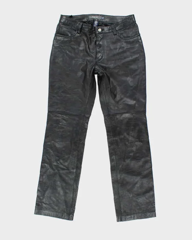 Vintage Women's GAP Bootcut Fit Leather Trousers - W28 L30 Trousers Gym Athletic