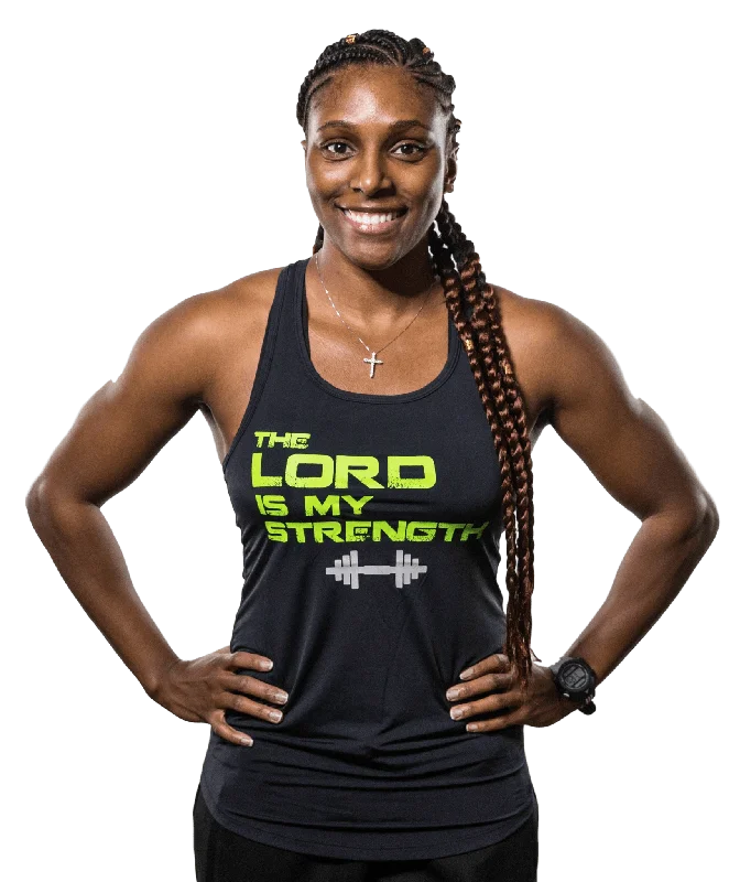 Women's Lord Is My Strength Performance Tank cropped tank top