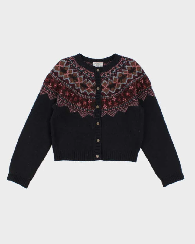 Vintage 90s Jacob Fair Isle Wool Cardigan - S Nylon Fabric Polyester Fabric Spandex Fabric Vintage 90s Jacob Fair Isle Wool Cardigan - S Nylon Fabric Polyester Fabric Spandex Fabric