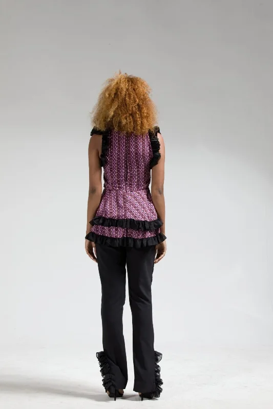 Dongo high Waist Crepe Trouser Trousers Travel Practical