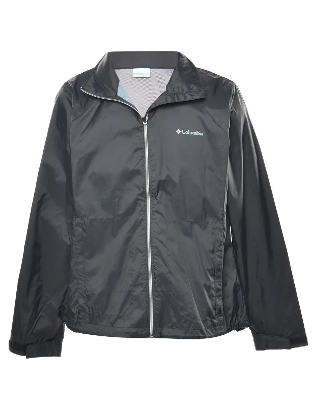 Columbia Black Nylon Jacket - XL Bomber Jacket Anorak Windbreaker