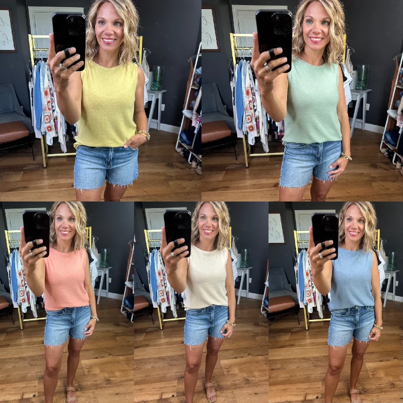 Last Minute Decisions High-Neck Lightweight Tank - Multiple Options relaxed fit tank