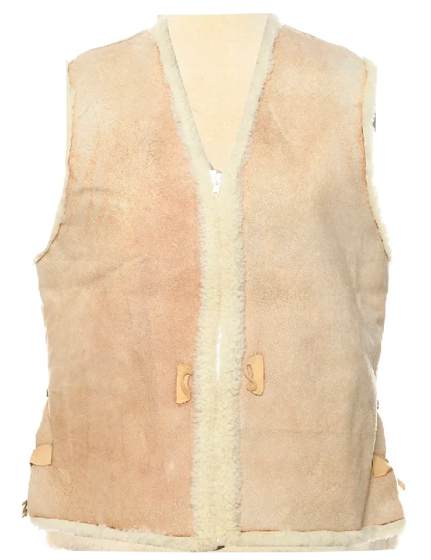 Light Brown Faux Shearling Suede Jacket - L Oversized Jacket Tailored Jacket Straight Jacket Light Brown Faux Shearling Suede Jacket - L Oversized Jacket Tailored Jacket Straight Jacket