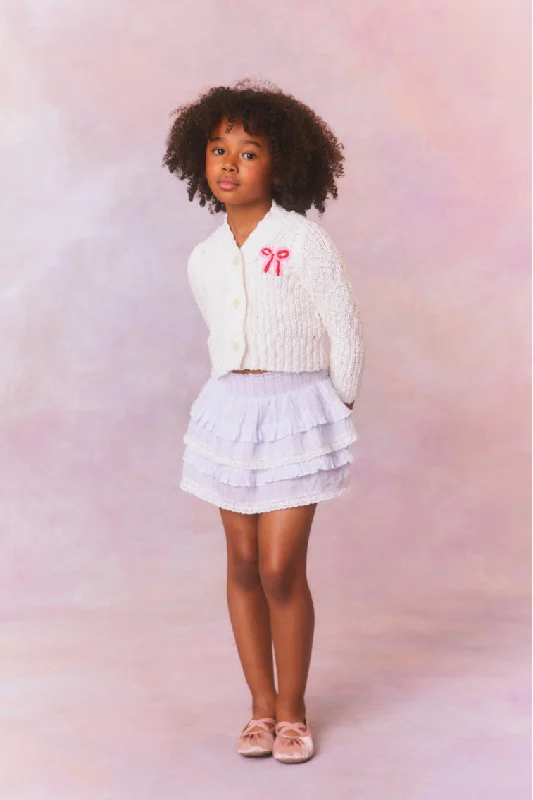 Girls Menna Bow Cardigan Long Cardigan Short Cardigan Medium Cardigan