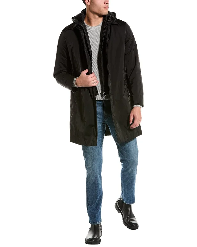Armani Exchange Trench Coat Chenille Brocade Lace