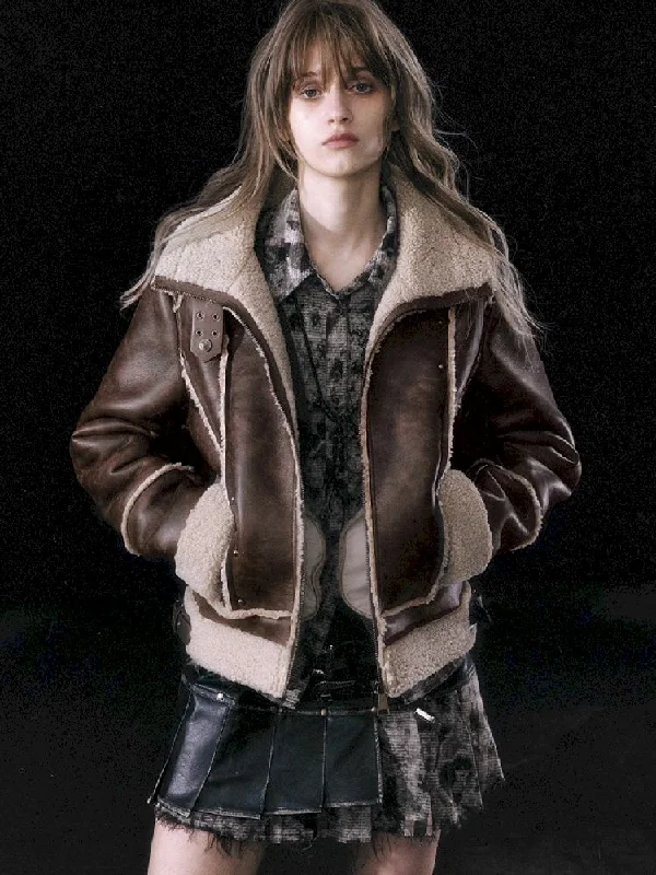 Brown Shaker Fur Coat【s0000010764】 Knit Woven Fleece