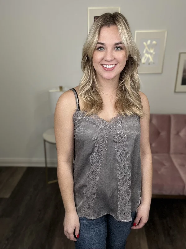 All The Details Women's Lace Cami Tank Top off shoulder tank