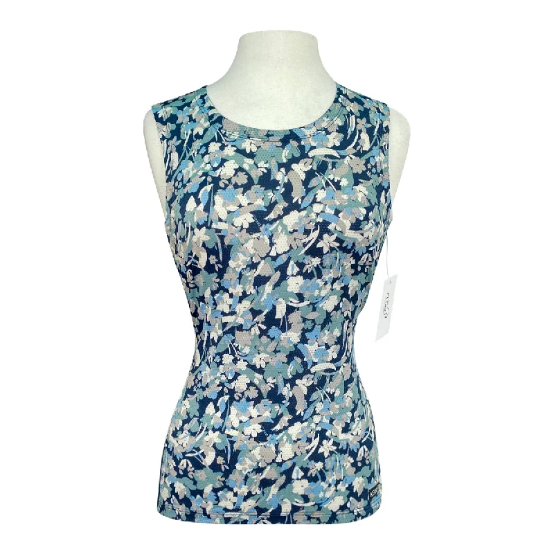Kerrits Airflow Tank in Navy/Blue Multi Floral - Women's Medium charcoal tank top