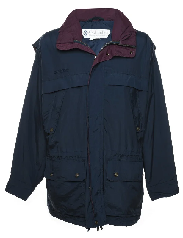 Columbia Navy & Purple Contrast Nylon Jacket - L Denim Jacket Leather Jacket Suede Jacket Columbia Navy & Purple Contrast Nylon Jacket - L Denim Jacket Leather Jacket Suede Jacket