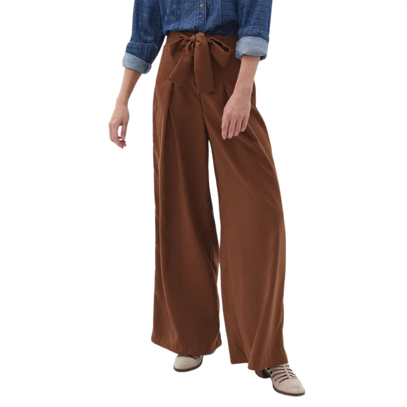 OXXO - Ultra High Waist Suede Trousers Trousers Plaid Checkered