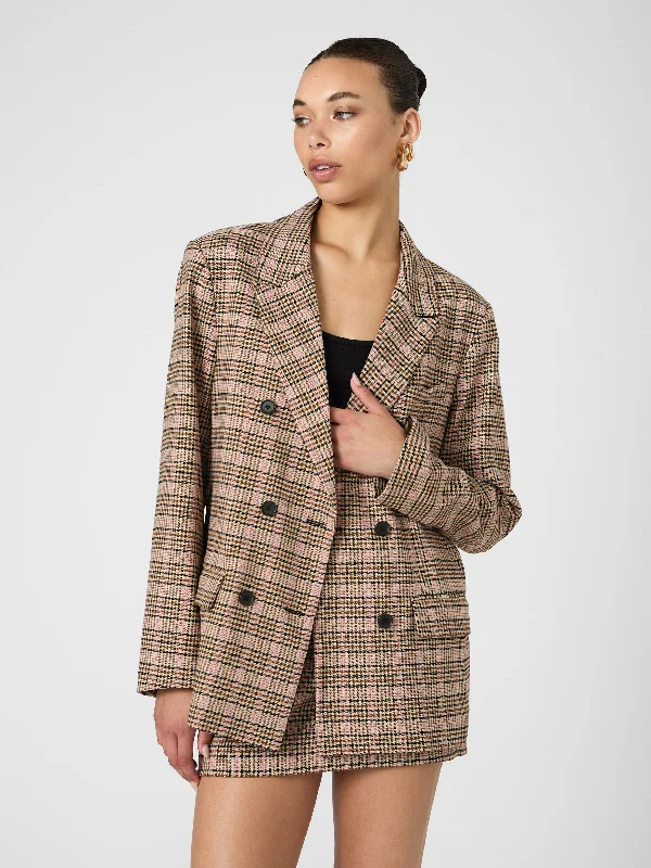 Gina Check Blazer Women's Custom Jacket