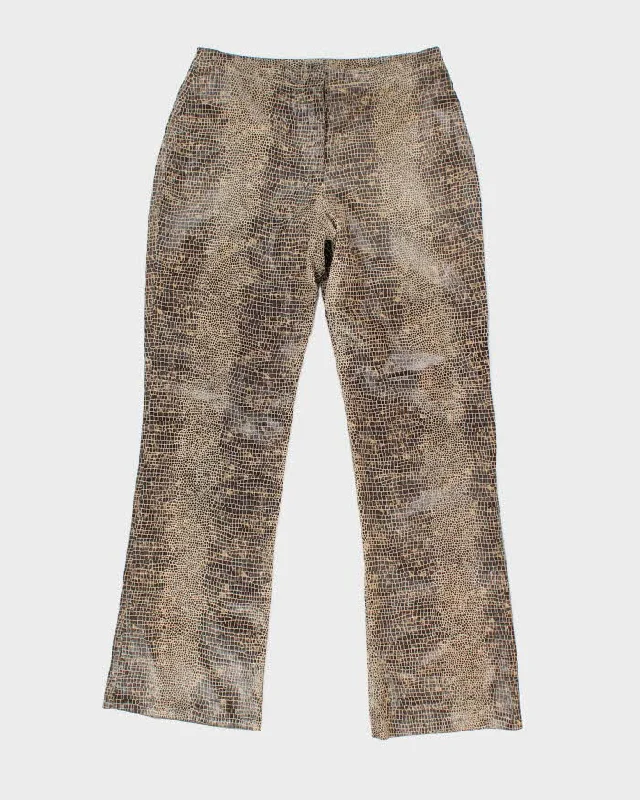 Vintage Danier Snake Print Leather Trousers - W28 L29 Trousers versatile all-occasion