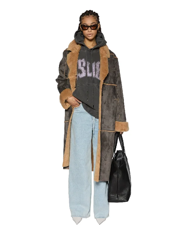 HUSTLER COAT STEEL/TAN Mesh Canvas Denim
