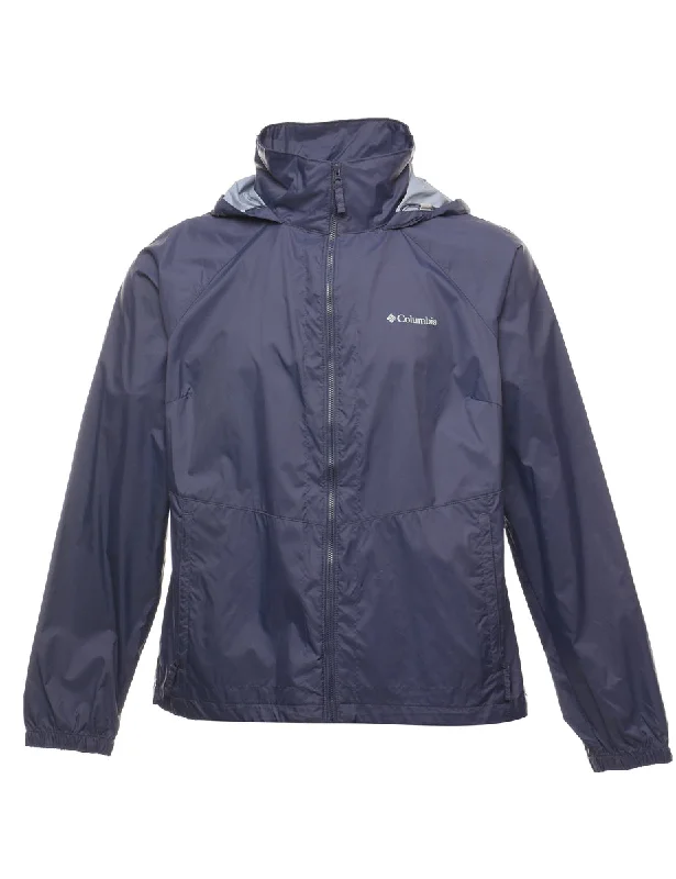 Columbia Navy Zip-Front Jacket - XL Bomber Jacket Anorak Windbreaker