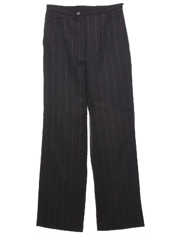 Striped Pattern Trousers - W27 L30 Trousers Bootcut Casual