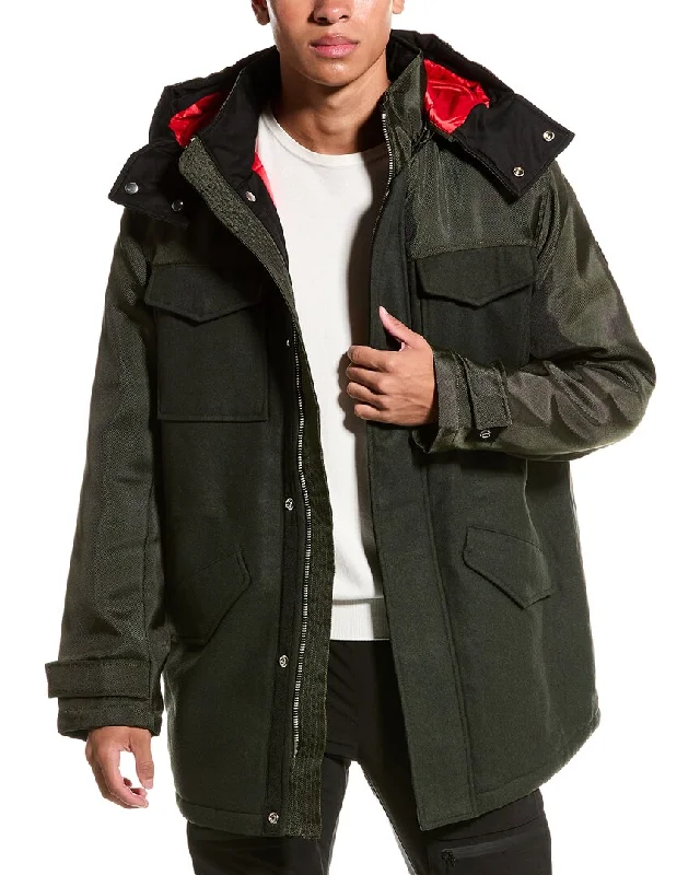 Armani Exchange Caban Wool-Blend Coat Toggle Coat Shawl Collar Coat Notch Collar Coat Armani Exchange Caban Wool-Blend Coat Toggle Coat Shawl Collar Coat Notch Collar Coat