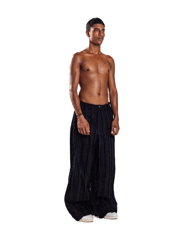 DISTRESSED DENIM TROUSERS Trousers Low Rise Relaxed