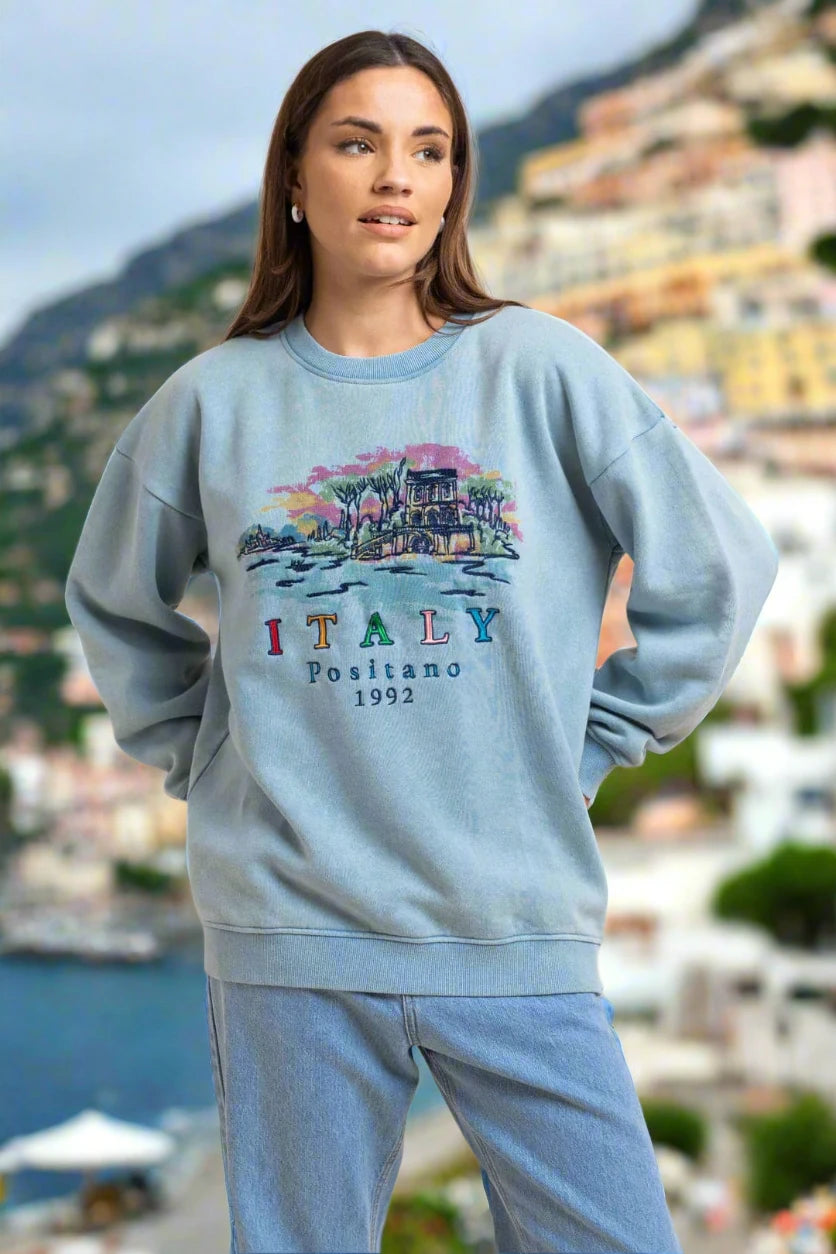 Daisy Street Positano Italy Embroidered Sweater Satin Fabric Silk Fabric Chiffon Fabric Daisy Street Positano Italy Embroidered Sweater Satin Fabric Silk Fabric Chiffon Fabric