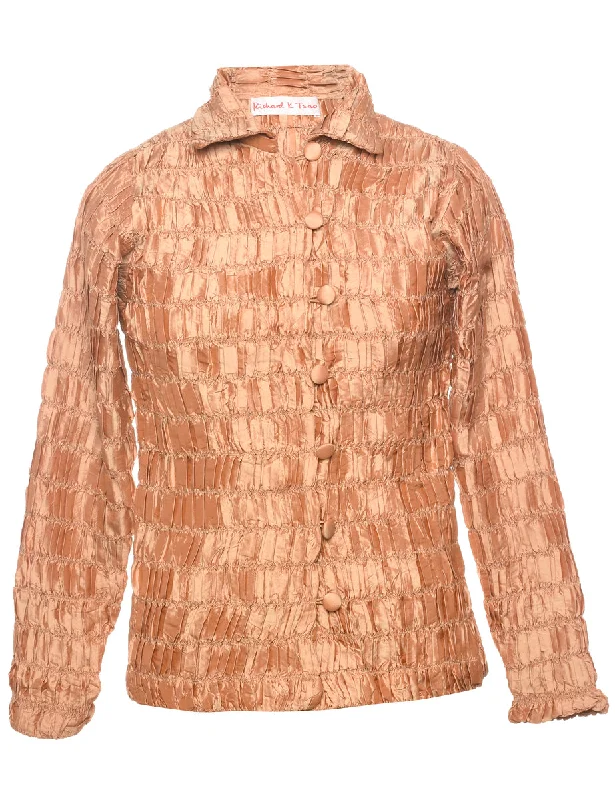 Coral Evening Jacket - M Appliqued Jacket Beaded Jacket Sequined Jacket