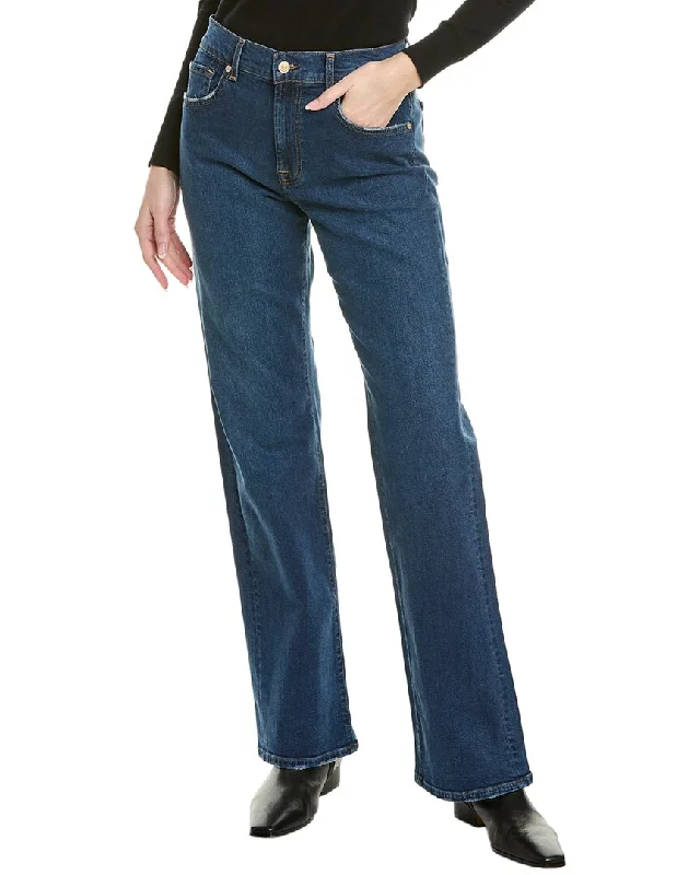 7 For All Mankind Tess Trouser Trousers Solid Black