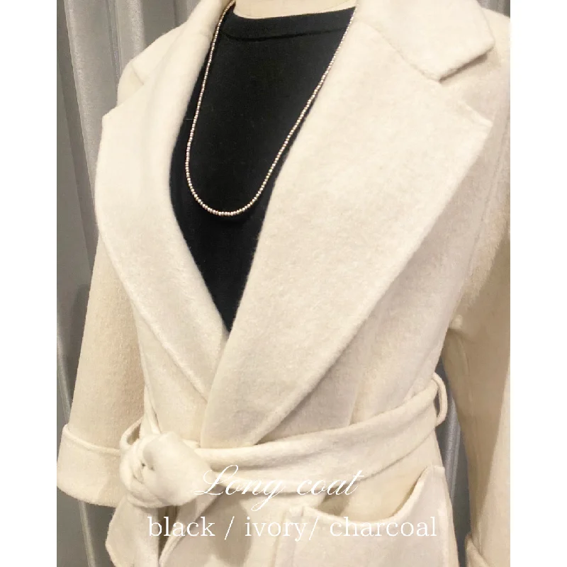 long coat Wool Cashmere Tweed