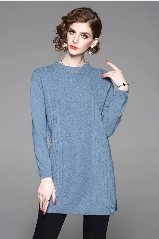 Patterned Wool Sweater Silk Blend Satin Velvet
