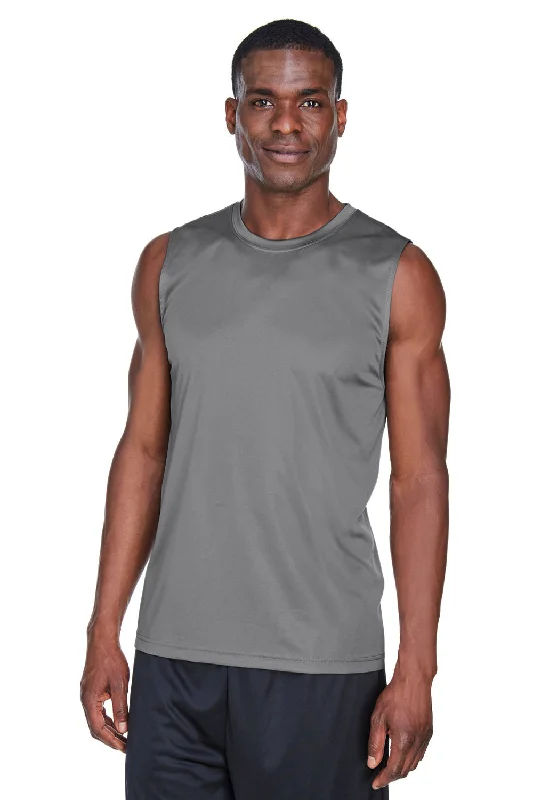 Team 365 Mens Zone Performance Muscle Moisture Wicking Tank Top - Graphite Grey lavender tank top